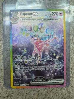 Pokemon TCG Espeon EX Prismatic Evolutions Holo Card 155/131 Near Mint Condition - Image 4