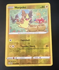 💥 MORPEKO 35/72 REVERSE HOLO SHINING FATES PROMO POKEMON CARD RARE FRESH💥 - Image 2