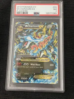 Pokemon Mega M Charizard EX 69/106 XY Flashfire Ultra Rare Near mint PSA 7 - Image 1