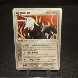 Aggron ex - SWIRL - 89/100 - Crease - Crystal Guardians Holo Pokemon TCG - 2006 - Image 1