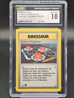 POKEMON CENTER 1999 POKEMON BASE SET 1ST EDITION FRENCH 85/102 CGC 10 - Image 1