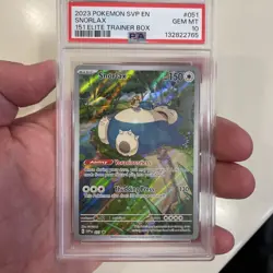 Snorlax 151 Elite Trainer Box Pokemon Svp En-Sv Black Star Promo 051 NM PSA 10 - Image 1
