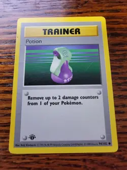 MP! Pokemon Base Set TRAINER POTION 94/102 Shadowless 1st Edition - Image 1