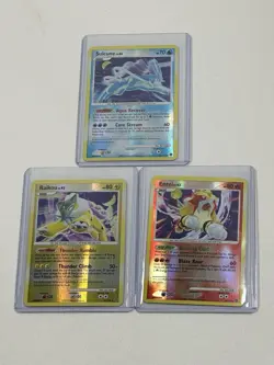 Pokemon Lot Of 3 Secret Wonders Entei Raikou Suicune DPBP Reverse Holos - Image 1