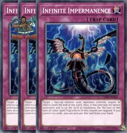 Yugioh! 3x Infinite Impermanence L5DD-ENA24 Common 1st Ed NM - Image 1