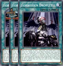 Yugioh! 3x Forbidden Droplet L5DD-ENY29 Common 1st Ed NM - Image 1