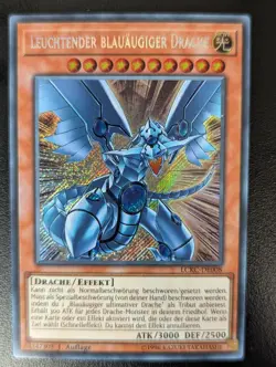 Leuchtender Blauaugiger Drache LCKC-DE008 Secret Rare Deutsch NM YUGIOH - Image 1