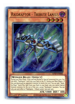 Raidraptor - Tribute Lanius - GFTP-EN084 - Ultra Rare - 1st Edition - Yugioh - Image 1