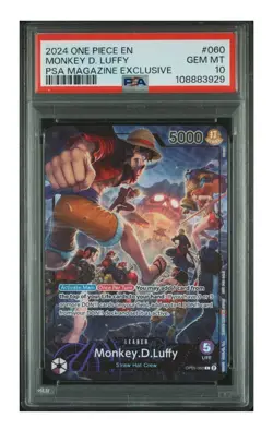 Monkey.D.Luffy (PSA Magazine) OP05-060 One Piece Promotion Cards Foil - Image 1
