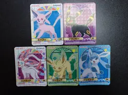 Pokemon Card Marumiya Holo Sticker x5 Espeon Umbreon Leafeon Glaceon etc #5565 - Image 1