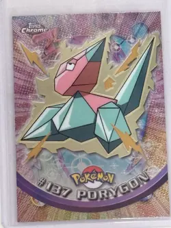2000 Topps Chrome Porygon Pokemon Card, Foil Holographic - Image 2