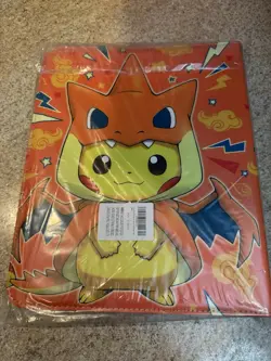Pokemon Trading Card Binder Holder 50 Page TCG 400-Slot Poncho Pikachu Charizard - Image 2