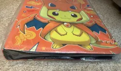 Pokemon Trading Card Binder Holder 50 Page TCG 400-Slot Poncho Pikachu Charizard - Image 3