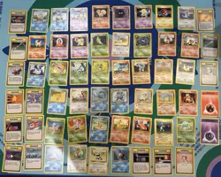 Huge Lot Of 59 Vintage Base Set Pokemon Cards WOTC 1999 Old School - Image 1