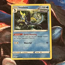 Pokemon- Inteleon SWSH279- Black Star Promo Holo Card- Crown Zenith *SICK SWIRL* - Image 1