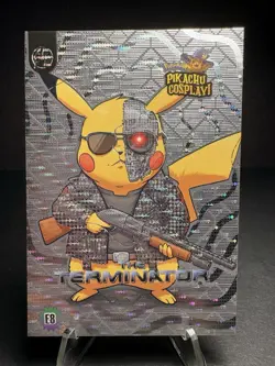Pikachu Cosplay - Pokemon- Terminator E8 Foil Card - Image 1