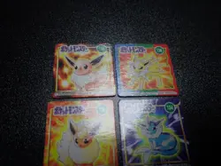 Pokemon Bros GB Pocket Mini Card x4 Jolteon Flareon Vaporeon Eevee #5887VG/LP/PL - Image 2