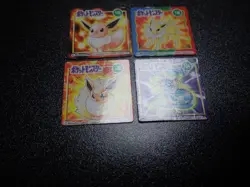 Pokemon Bros GB Pocket Mini Card x4 Jolteon Flareon Vaporeon Eevee #5887VG/LP/PL - Image 3
