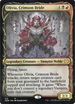 MTG Olivia, Crimson Bride Showcase - Innistrad: Crimson Vow #315 VLP Magic Card - Image 1