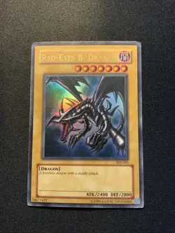 Red Eyes Black Dragon Card SDJ-001 Holo Yugioh TCG Starter Deck Joey MP - Image 1