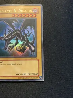 Red Eyes Black Dragon Card SDJ-001 Holo Yugioh TCG Starter Deck Joey MP - Image 4