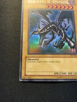 Red Eyes Black Dragon Card SDJ-001 Holo Yugioh TCG Starter Deck Joey MP - Image 5