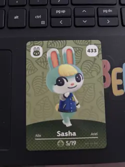Sasha #433 Amiibo Card Animal Crossing Series 5 - Image 1