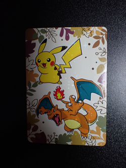 Pokemon Pronto Promo Thank you Card Holo Prism Pikachu & Charizard #5934 EX - Image 1