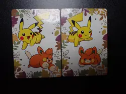 Pokemon Card Pronto Promo 2 SET Holo Prism Pikachu & Pawmi #5974 EX - Image 1