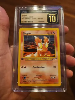 (POP 4) CGC 10 PRISTINE 2002 1st Edition Neo Destiny Slugma 82/105 Pokemon Card - Image 5