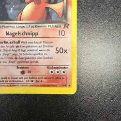 German Pokemon Card Dark Charizard (Dunkles Glurak) Team Rocket Holo 4/82 MP JY - Image 4