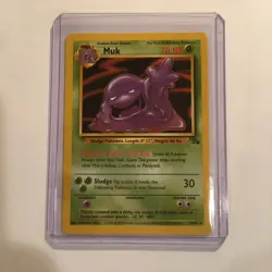 Vintage Pokemon Card Fossil Muk Non Holo 13/62 Rare NM - Image 1