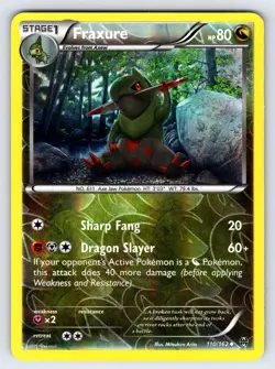 Fraxure 110/162 2015 XY Breakthrough Pokemon Card TCG Reverse Holo - VLP - Image 1