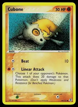 Pokemon Card - Cubone FireRed & LeafGreen 60/112 Common Non Holo - Image 1