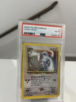 Pokemon TCG Lugia Neo Genesis Holo Rare Card 9/111 PSA 4 - Image 2
