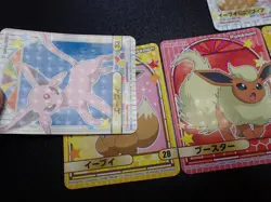 Pokemon Card Marumiya Holo Sticker x5 Espeon Eevee Flareon Jolteon etc #5566 - Image 2