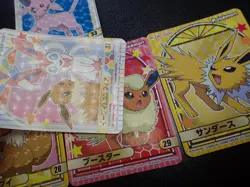 Pokemon Card Marumiya Holo Sticker x5 Espeon Eevee Flareon Jolteon etc #5566 - Image 3