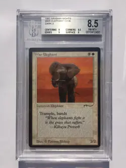 BGS 8.5 | War Elephant [Dark] | MtG Arabian Nights | [8, 8.5, 9, 9] - Image 1