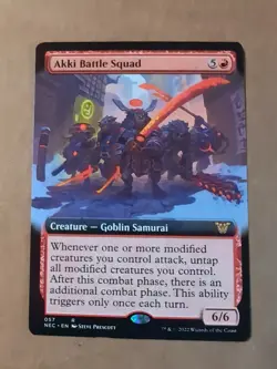 Akki Battle Squad (Extended Art) Commander: Kamigawa: Neon Dynasty Regular - Image 1