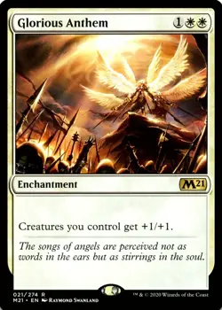 X 1 Glorious Anthem NM-M 021 M21 MTG Magic The Gathering - Image 1