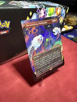 Devastating Onslaught Borderless FOIL - MYTHIC - EOE - M - Image 2