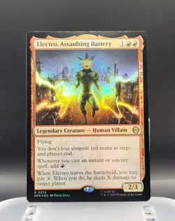 Magic The Gathering Electro, Assaulting Battery Marvel's Spider-Man Foil - Image 1