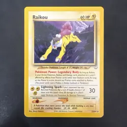 Pokemon Vintage Non Holo Rare Raikou Neo Revelation 22/64 WotC - Image 1