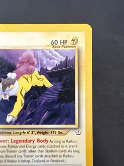 Pokemon Vintage Non Holo Rare Raikou Neo Revelation 22/64 WotC - Image 3