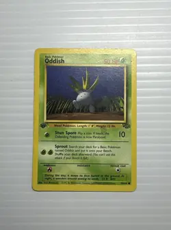 Pokemon TCG Oddish Jungle 58/64 Regular 1st Edition Common HP - Image 1