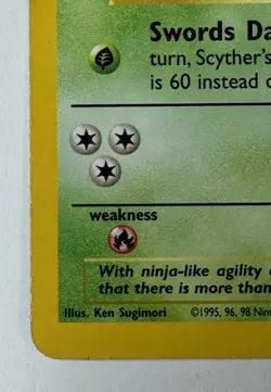 Pokemon TCG Base Set 2 Scyther 017/130 Holo Swirl - Image 3