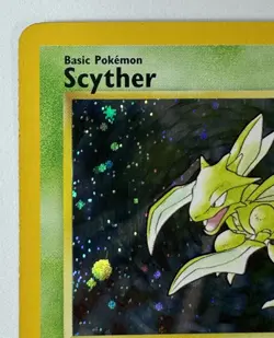 Pokemon TCG Base Set 2 Scyther 017/130 Holo Swirl - Image 4