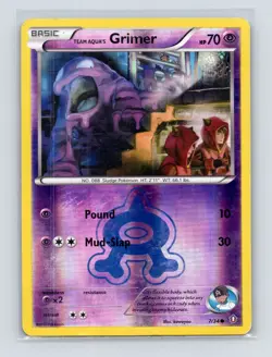 Pokemon TCG Team Aqua's Grimer 7/34 Double Crisis Reverse Holo HP - Image 1