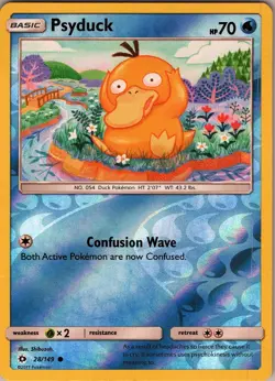 Psyduck 28/149 Common - Pokemon TCG Sun & Moon Base Set - Reverse Holo (NM) - Image 1