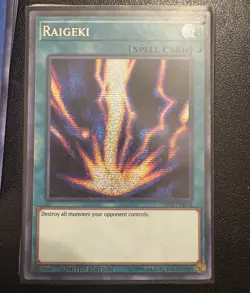 YUGIOH! Raigeki TN19-EN010 - Prismatic Secret Rare - Limited Edition NM - Image 1